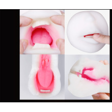 Silicone Simulation Tongue Tooth Oral Sex Toy for Man